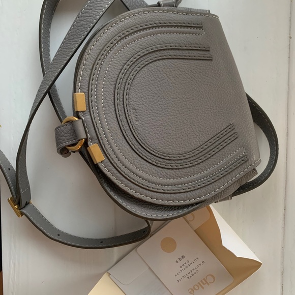 Chloe Handbags - CHLOÉ Gray Small Marcie Saddle Bag In cashmere grwy